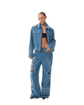 Washed denim jacket