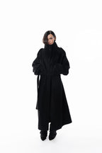 Maxi high collar coat