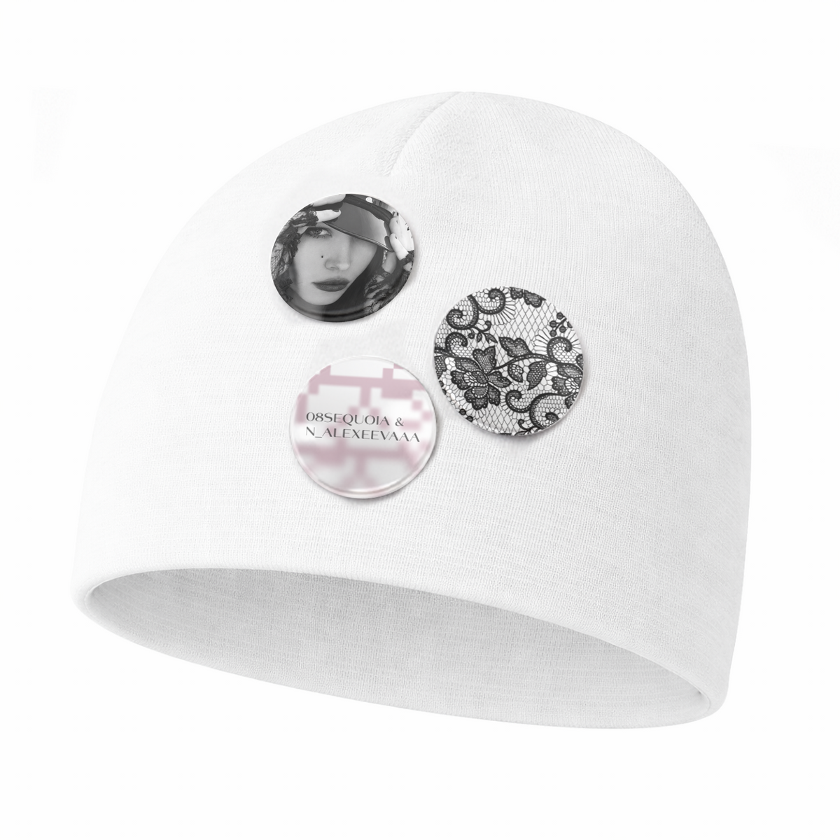 Lace pin beanie × N_ALEXEEVAAA