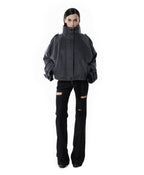 Gray High collar coat