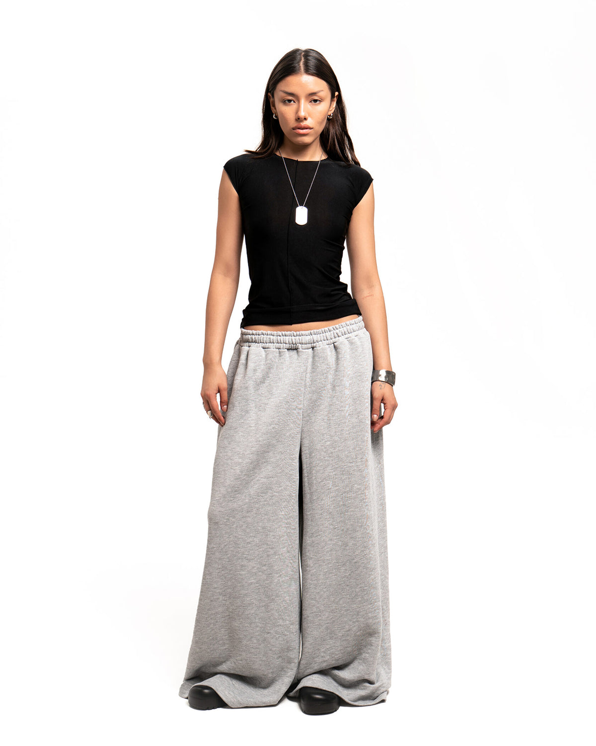 Gray Wide Pants