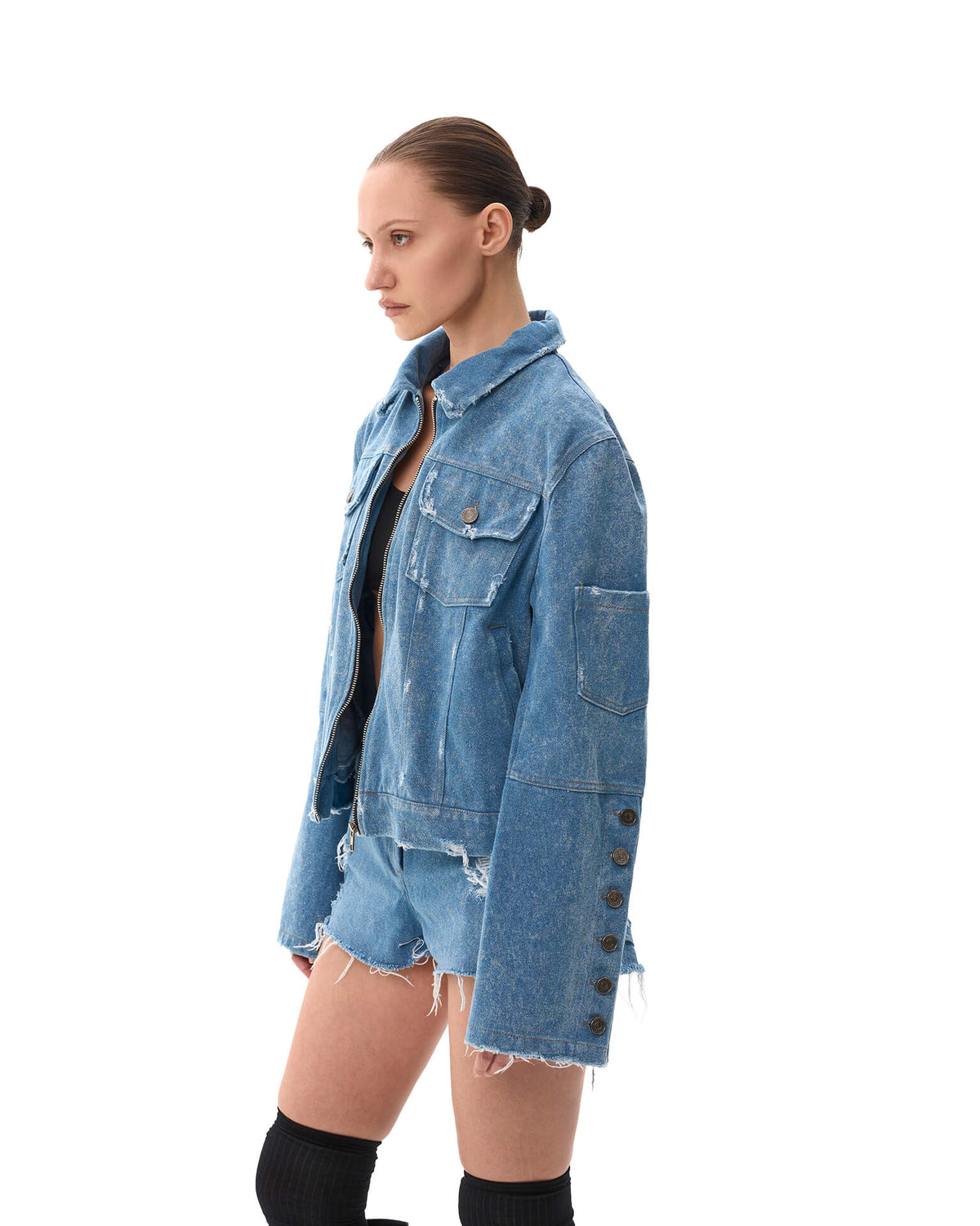 Washed denim jacket
