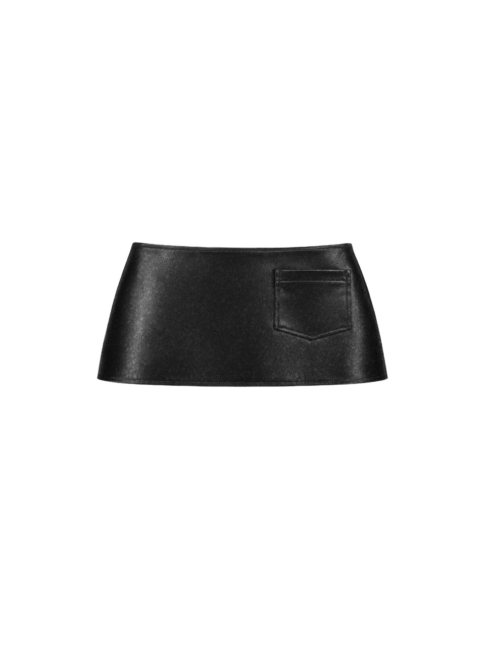Shiny Black Mini Skirt