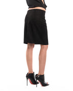 Suede mini skirt